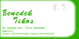 benedek tikos business card